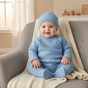 Conjunto de 3 peças de Malha Entrelaçada