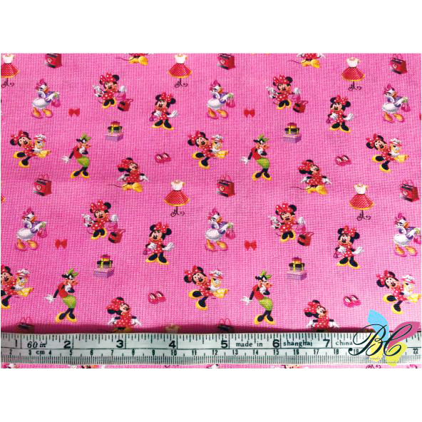 Tecido Infantil Disney Minnie rosa 01