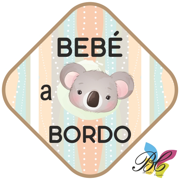 Autocolantes bebé a bordo coala