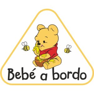 Autocolantes bebé a bordo Winnie the Pooh