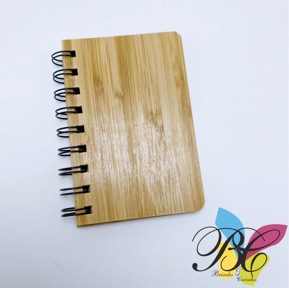 Caderno de notas bambu
