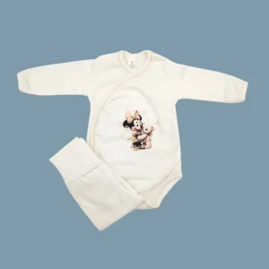 Body e Collants Bebé Minie e Mickey c/ Ursinho Com Carda