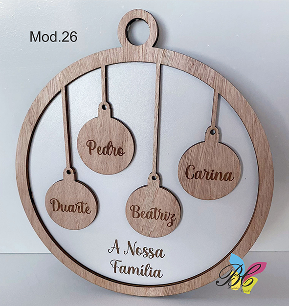 Bola de Natal XL com nomes 1