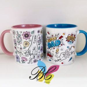Caneca mãe / pai mãos filhos