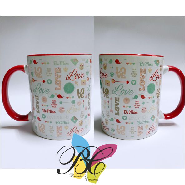Caneca letras love
