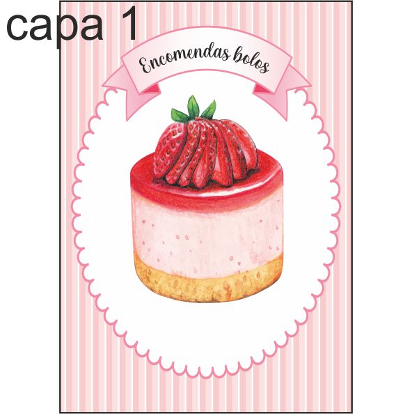 Livros / cadernos de encomendas de bolos