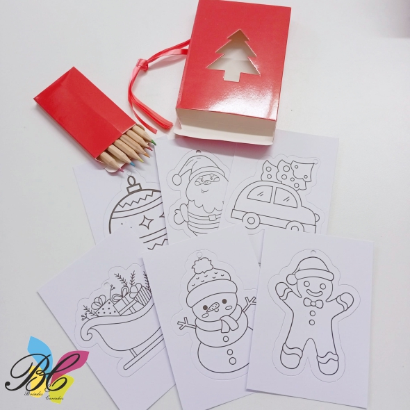 Conjunto para pintar e decorar árvore de Natal