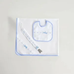 Conjunto Babete + Fralda + Porta-Chupetas