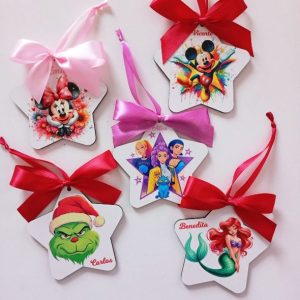 Estrelas de natal personalizadas – tema várias personagens