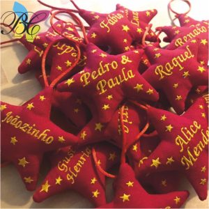 Estrela de Natal bordada