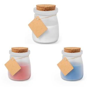 Frasco com velas aromáticas