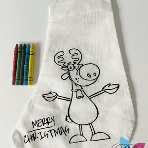 Meia de Natal (com lápis de cera)