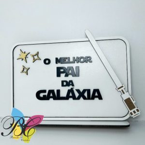 Placa/quadro melhor pai / afilhada /… da galáxia