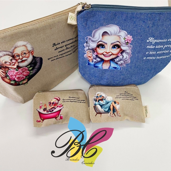 Necessaire e porta-moedas dia dos avós