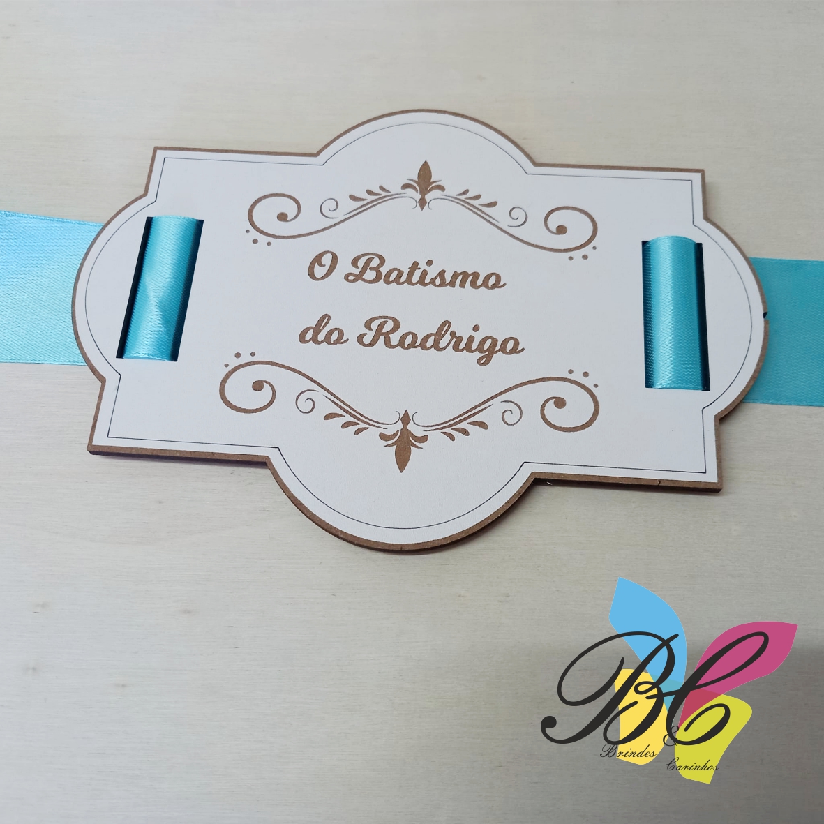 Placas pequenas decorativas de batismo
