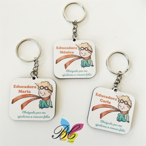 Porta-chaves Principezinho professora/educadora/auxiliar