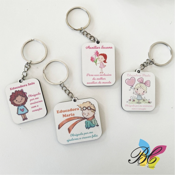 Porta-chaves vários professora/educadora/auxiliar