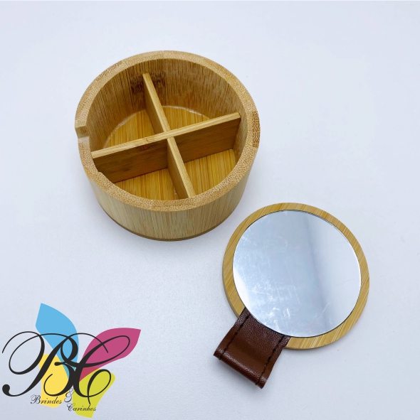Porta jóias Bambu com espelho