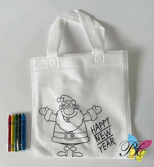 Saco de Natal (com lápis de cera)