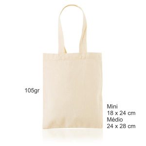 Sacos algodão Mini e Medio com alças / Tote bags